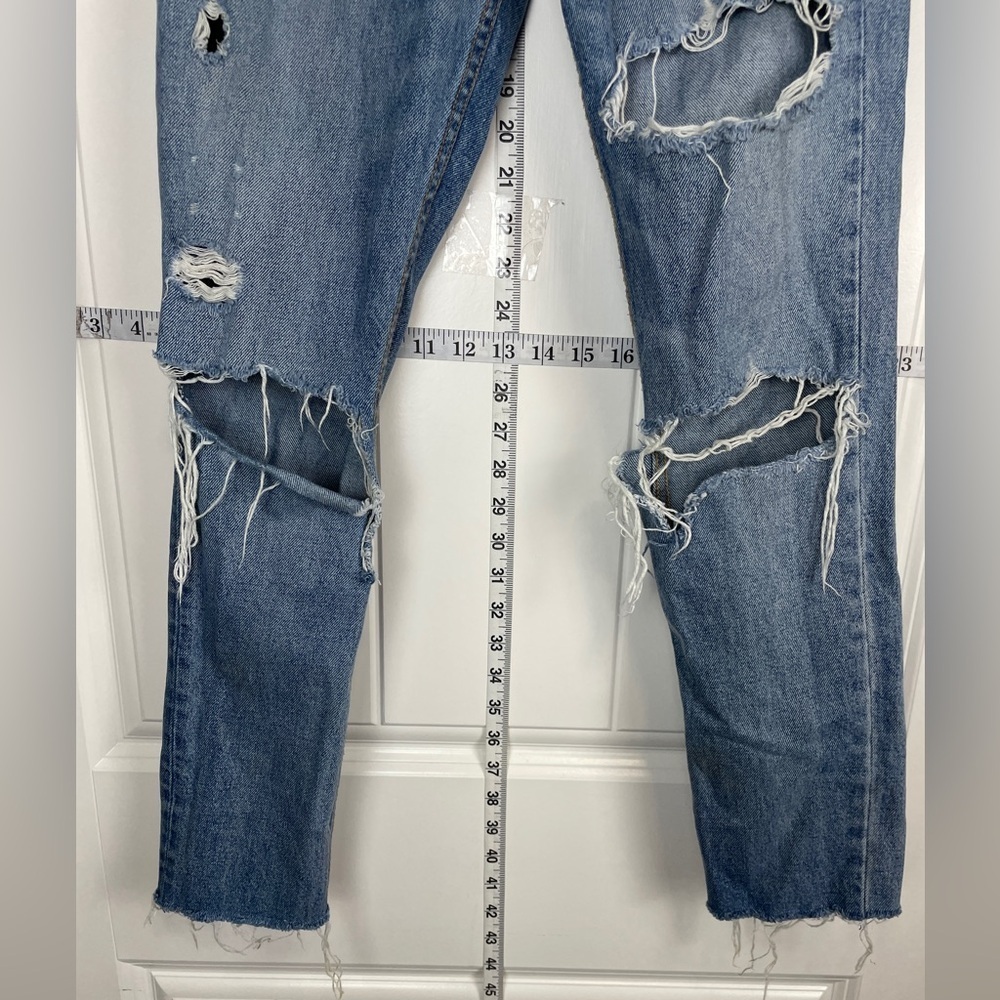 GRLFRND Karolina Distressed High-Rise Skinny Jean in A Little More Love - Picture 3 of 15